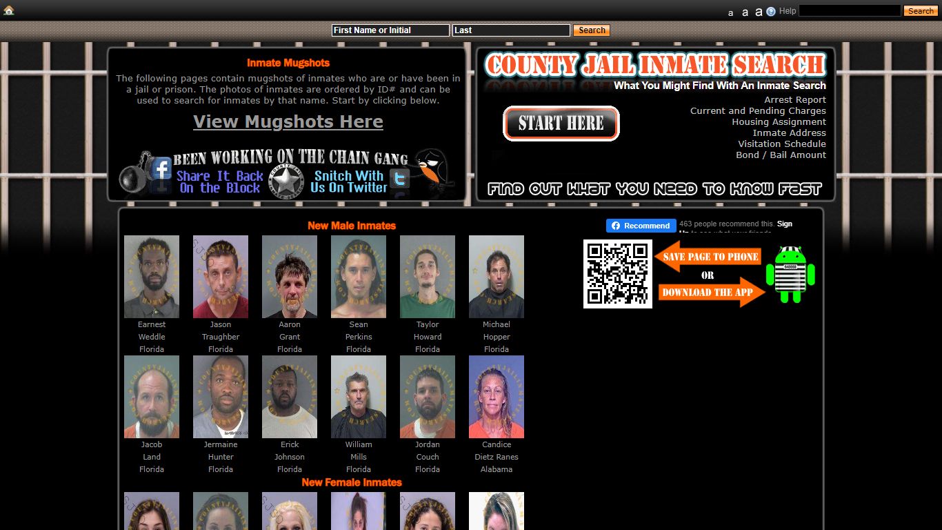 Recent Arrest Mugshots And Inmate Search - County Jail Inmate Search